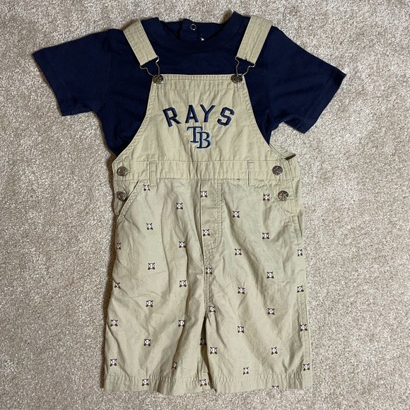 MLB Other - Kids size 4T Tampa Bay Ray's adjustable overalls